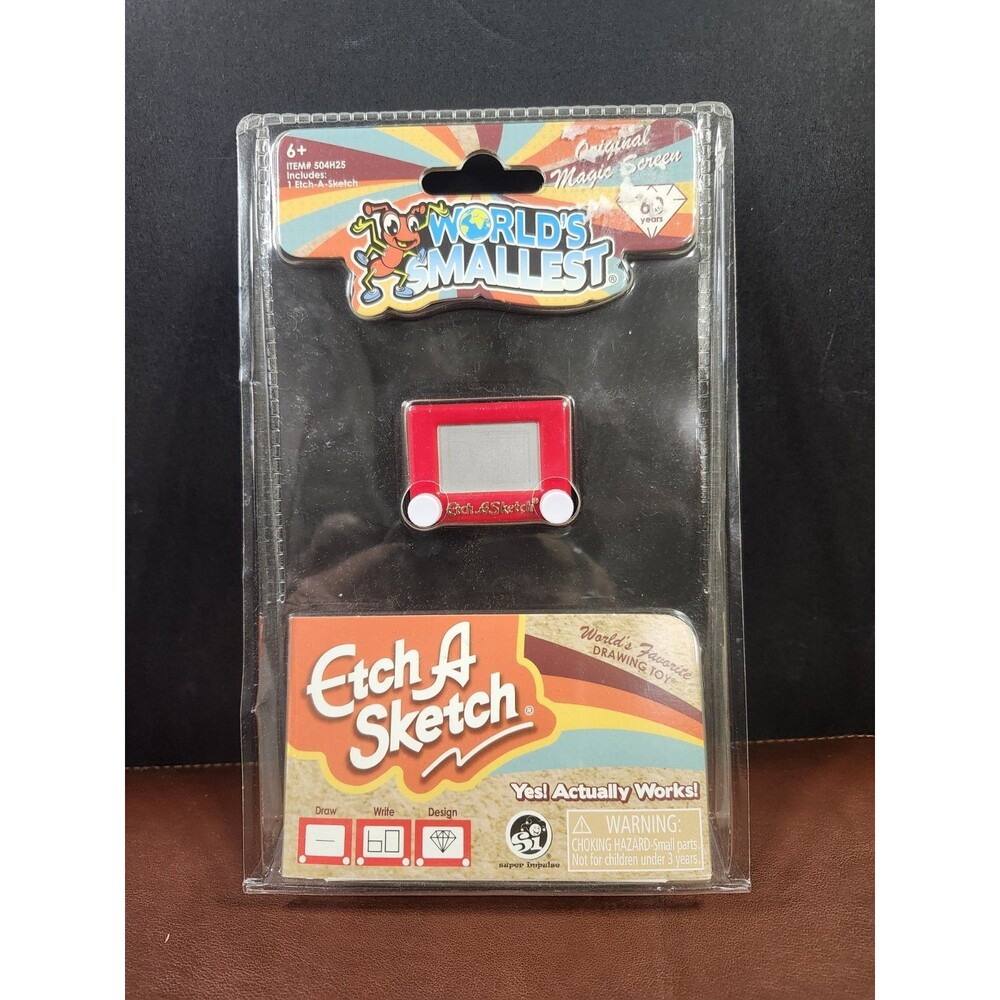 World's Smallest Etch A Sketch Toy Spin Master Super Impulse 2023 Etch-A-Sketch